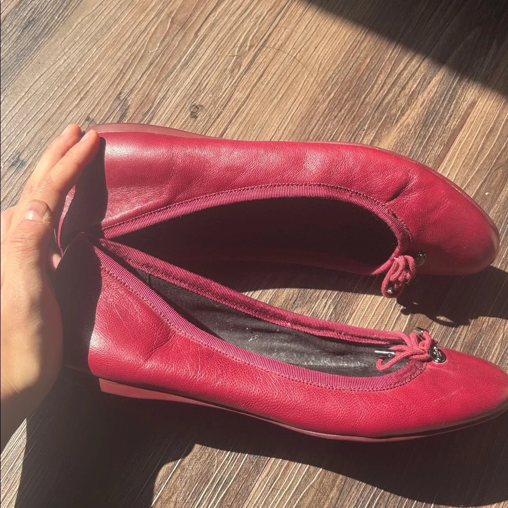Coach Lara Flats | Red Leather | Size 8 - Picture 7 of 7